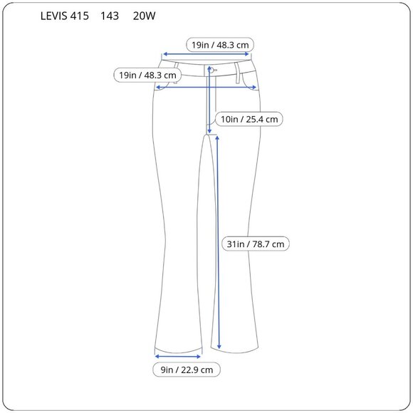 Levis 415 Womens Jeans 20W Plus Classic Boot Cut Medium Blue Denim Comfy BOO21E - Picture 2 of 10
